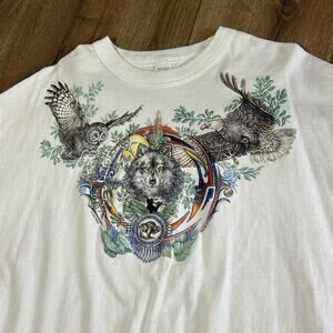 True VTG Air Waves Single Stitch Men’s XL Wolf Nature Shirt Made In USA RARE